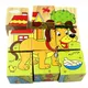 Dessin animé en bois Animal Puzzle jouets 6 côtés sagesse Puzzle éducation précoce jouets