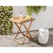 SAFAVIEH Outdoor Living Covina Brown Acacia Wood Folding Tray Table - 18.9" x 27.2" x 31.5"