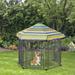 PawHut Heavy-Duty Outdoor Pet Cage Kennel with Weather-Resistant Polyester Roof, Locking Door, & Metal Frame