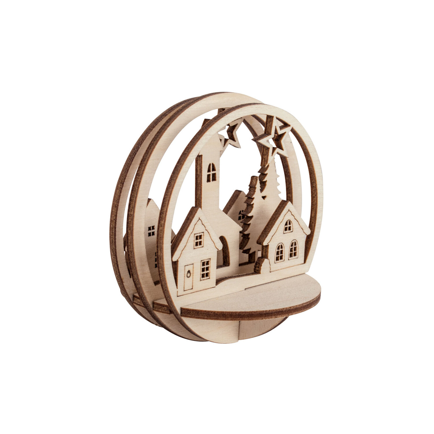 Décors en bois "église", 2 pièces
