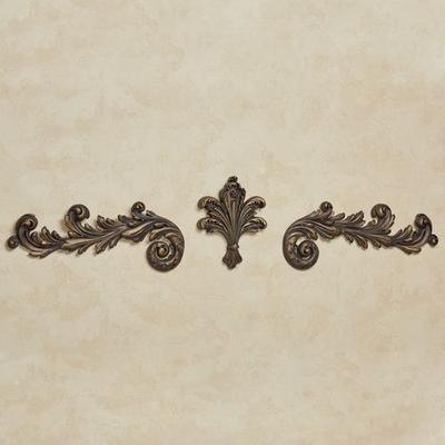 Natallia Wall Toppers Antique Gold Set of Three, Set of Three, Antique Gold