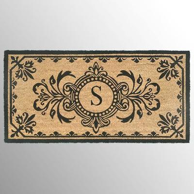 Dwell Vine Monogram Mat Black, C, Black