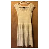 American Eagle Outfitters Dresses | American Eagle Outfitters Cream Knit Dress | Color: Cream/Silver | Size: Sp