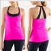 Lululemon Athletica Tops | Lululemon Scoop Me Up Tank Pink Neon Glo Black | Color: Black/Pink | Size: S