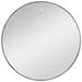 Hanging Circular Polished Nickel Metal 36" Round Wall Mirror