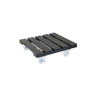 WAGNER Pflanzenroller WPC 38,5 x 38,5 x 11 cm, für außen & innen, anthrazit, wetterfest, Tragkraft 120 kg - 20054001 Image