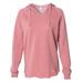 Independent Trading Co. PRM2500 Women's Womenâ€™s Lightweight California Wave Wash Hooded Sweatshirt in Dusty Rose size Medium | Cotton/Polyester Blend