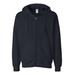 Independent Trading Co. SS4500Z Midweight Full-Zip Hooded Sweatshirt in Navy Blue size Medium | 80/20 Cotton/Polyester SS450Z