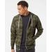 Independent Trading Co. AFX90UNZ Lightweight Full-Zip Hooded Sweatshirt in Forest Greenuflage size Large | Cotton/Polyester Blend AFX90U