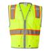 Kishigo 1510-1511 Premium Brilliant Series Heavy-Duty Class 2 Vest in Lime size Large | Polyester