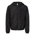 Independent Trading Co. EXP24YWZ Youth Lightweight Windbreaker Full-Zip Jacket in Black size Medium | Polyester