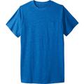 Men's Big & Tall Shrink-Less™ Lightweight Longer-Length Crewneck Pocket T-Shirt by KingSize in Royal Blue Heather (Size 10XL)