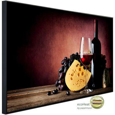 Papermoon Infrarotheizung Wein mit Käse, sehr angenehme Strahlungswärme bunt Heizkörper Heizen Klima