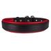 SmartPak Soft Padded Leather Dog Collar - Small - Black/Red - Smartpak