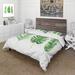 Designart 'Tropical Leaf Of Monstera IV' Farmhouse Duvet Cover Comforter Set