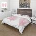 Designart 'Tropical Pink Watercolour Leaves II' Shabby Chic Duvet Cover Comforter Set