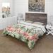 Designart 'Pink Flamingos & Palm Leaves & Tropical Birds' Traditional Duvet Cover Comforter Set