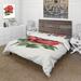 Designart 'Vintage Red Rose Flower III' Traditional Duvet Cover Comforter Set