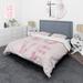 Designart 'Pink Pastel Love' Shabby Chic Duvet Cover Comforter Set