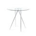 Global Furniture USA Glass Bar Table With Chrome Legs