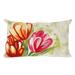 Liora Manne Visions IV Tulips Indoor/Outdoor Pillow Warm 12" x 20"