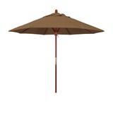 California Umbrella 9-ft. Round Marenti Wood-framed Olefin Market Umbrella (No Base)