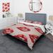Designart 'Red Woman Lips Pattern' Modern Duvet Cover Comforter Set
