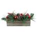 26" Mixed Pine, Cone Berry Artificial Christmas Arrangement Planter