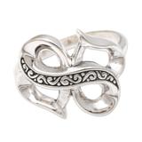 Infinite Affection,'Sterling Silver Infinity Cocktail Ring'