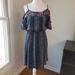 Anthropologie Dresses | Anthro Skies Are Blue Cold Shoulder Dress | Color: Blue/White | Size: Xs