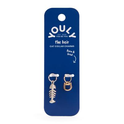 YOULY The Heir Cat Collar Charm Set, Pack of 2, One Size Fits All