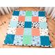 Krabbeldecke Patchworkdecke Spieldecke Babydecke 125x125