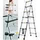 6 Step Ladder Aluminium Stepladder Heavy Duty 150kg/330lbs Capacity Telescopic A-Frame Stepladder Portable Non Slip Safety Ladder EN131 Standard