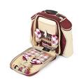 Greenfield Collection Deluxe Mulberry Red Picnic Backpack Hamper for Two People