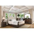 Lark Manor™ Amad Upholstered Sleigh 3 Piece Bedroom Set Upholstered, Wood in Brown | Eastern King | Wayfair 2BA17567FFB04D0BBD6AF56AD2AC9C83