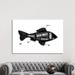 East Urban Home Fish Butcher Print - Wrapped Canvas Graphic Art Print Canvas in Black/White | 8 H x 12 W x 0.75 D in | Wayfair