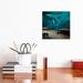 East Urban Home Ghost Whale at Night by David Loblaw - Wrapped Canvas Graphic Art Print Canvas in Black/Blue/Green | 12 H x 12 W x 0.75 D in | Wayfair