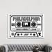 East Urban Home Philadelphia Cassette - Light Background - Wrapped Canvas Graphic Art Print Canvas in Black/White | 18 H x 26 W x 1.5 D in | Wayfair