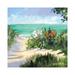 East Urban Home Sun Beach Dunes by Jane Slivka - Wrapped Canvas Painting Print Canvas in Blue/Green | 12 H x 12 W x 0.75 D in | Wayfair