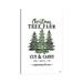 East Urban Home Christmas Tree Farm by House Fenway - Wrapped Canvas Textual Art Print Canvas in Black/Green | 12 H x 8 W x 0.75 D in | Wayfair