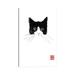 East Urban Home Cat Head by Péchane - Wrapped Canvas Painting Print Canvas in Black/White | 26 H x 18 W x 1.5 D in | Wayfair