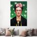 East Urban Home Frida Kahlo by Nikita Abakumov - Wrapped Canvas Graphic Art Print Metal in Black/Green/Pink | 60 H x 40 W x 1.5 D in | Wayfair