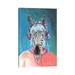 East Urban Home I Can't Hear You by Heather Perry - Wrapped Canvas Painting Print Canvas in Blue/Green/Pink | 18 H x 12 W x 1.5 D in | Wayfair