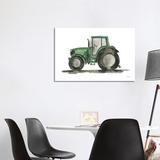 East Urban Home Green Tractor by Kelsey Mcnatt - Wrapped Canvas Print Metal in Black/Green | 26 H x 40 W x 1.5 D in | Wayfair