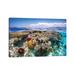 East Urban Home Mayotte : The Reef by Barathieu Gabriel - Wrapped Canvas Graphic Art Print Canvas in Blue/Brown | 8 H x 12 W x 0.75 D in | Wayfair
