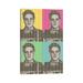 East Urban Home Elvis Army Mug Shot X 4 by Gary Hogben - Wrapped Canvas Graphic Art Print Canvas in Green | 26 H x 18 W x 1.5 D in | Wayfair