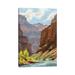 East Urban Home Receeding Cliffs by Mark McKenna - Wrapped Canvas Painting Print Canvas in Blue/Brown | 12 H x 8 W x 0.75 D in | Wayfair