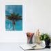 East Urban Home Palm Tree by Bethany Young - Wrapped Canvas Photograph Print Canvas in Blue/Green | 12 H x 8 W x 0.75 D in | Wayfair