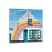 East Urban Home Rainbow House by Erin Summer - Wrapped Canvas Photograph Print Canvas in Blue/Gray | 12 H x 12 W x 0.75 D in | Wayfair