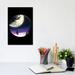 East Urban Home Moon Gazer by Nicebleed - Gallery-Wrapped Canvas Giclée Canvas in Black/Indigo | 12 H x 8 W x 0.75 D in | Wayfair